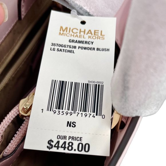 NWT MICHAEL KORS Gramercy Large Logo and Leather Satchel main image 7